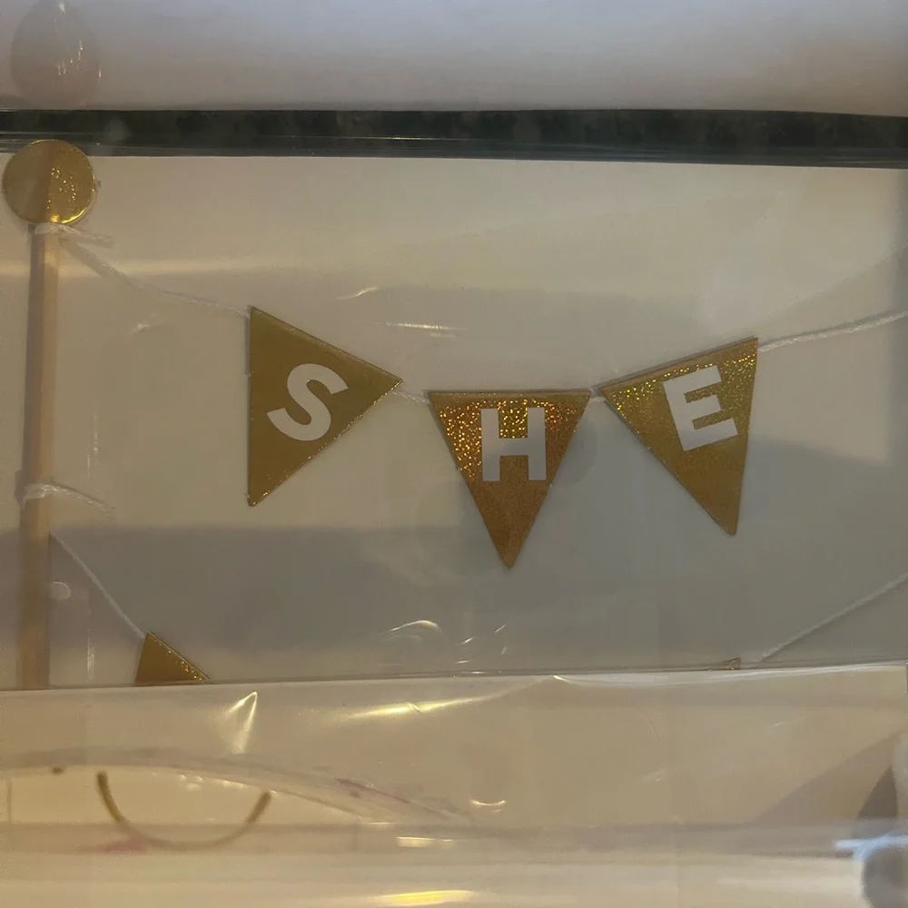 Slant Collections 'She Said Yes' Party Supplies- Pink and Gold